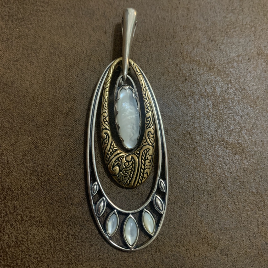 925 Sterling Carolyn Pollack Interchangeable Canyon Road Mop Pendant Enhancer 100$